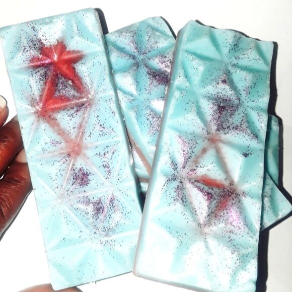 Hand Crafted Berry SeaBreeze Natural wax melt glitter bar 1pc - Picture 4 of 8